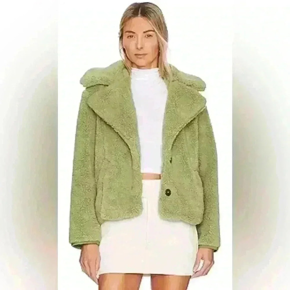 Free People Joplin Cozy Jacket in Sweet Pistachio - Picture 3 of 5